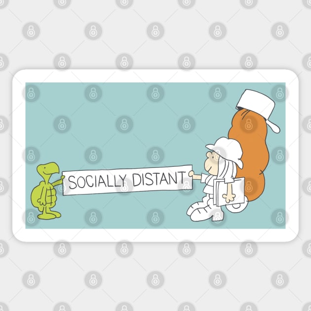 Socially Distant Sticker by ThirteenthFloor